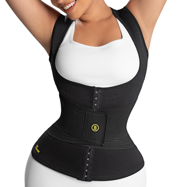 Paso 2: Ponte el moldeador Paso 2 con el moldeador Hot Shapers en la cintura para mayor compresión y definición